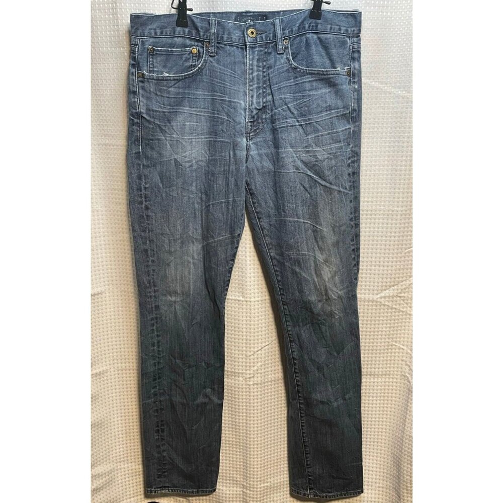 Lucky Brand jeans mens 34 x 34 distressed 121 Heritage Slim blue